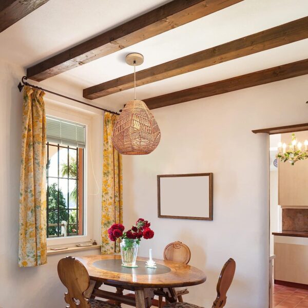 Rope ratten pendant lamp - Image 6