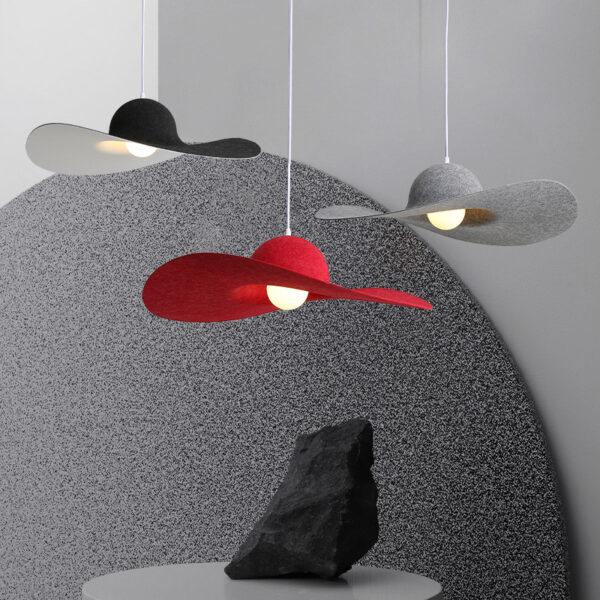Felt Sun Hat Pendant Lamp - Image 2